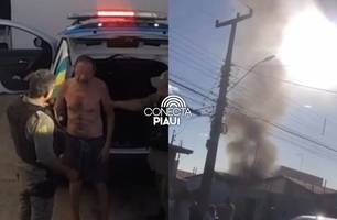 Idoso se deitou em cama logo após atear fogo na casa onde morava em Teresina (Foto: Repórter 12/Conecta Piauí) Idoso se deitou em cama logo após atear fogo na casa onde morava em Teresina (Foto: Repórter 12/Conecta Piauí)