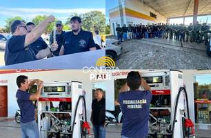 IMEPI realiza operação em postos em postos de combustíveis em Barras (Foto: Reprodução) IMEPI realiza operação em postos em postos de combustíveis em Barras (Foto: Reprodução)