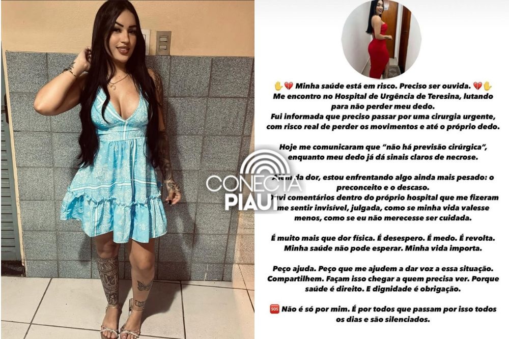 Influencer 'Barbie' quebra dois dedos em briga e pede cirurgia urgente no HUT