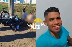 Jovem morre após bater moto contra poste na BR-316, em Teresina (Foto: Repórter 12/Conecta Piauí) Jovem morre após bater moto contra poste na BR-316, em Teresina (Foto: Repórter 12/Conecta Piauí)