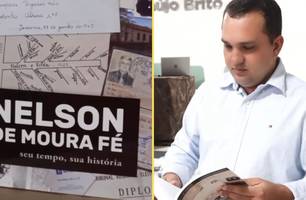 Márcio Moura prestigia lançamento de livro sobre trajetória de Nelson de Moura Fé (Foto: Reprodução/Redes Sociais) Márcio Moura prestigia lançamento de livro sobre trajetória de Nelson de Moura Fé (Foto: Reprodução/Redes Sociais)
