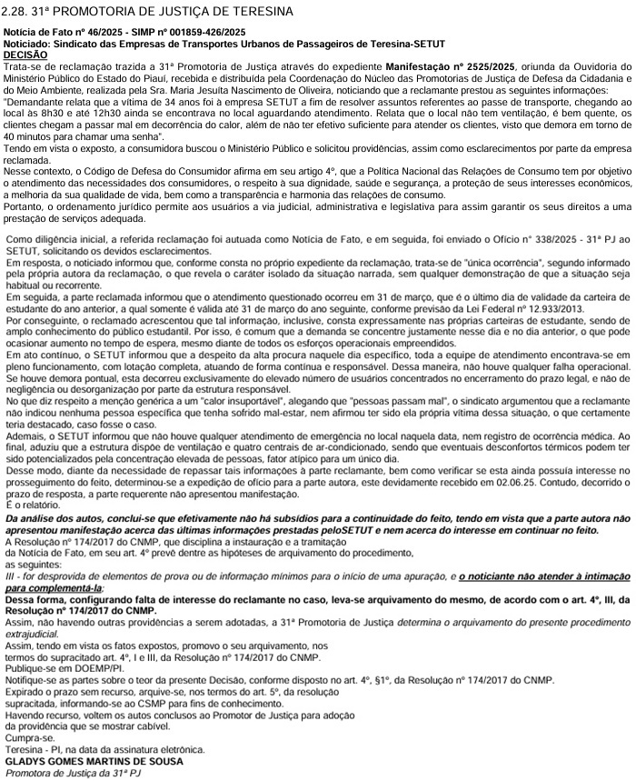 Mesmo após mulher esperar 4h por atendimento, denúncia contra o Setut é arquivada