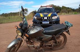 Moto apreendida (Foto: Reprodução)