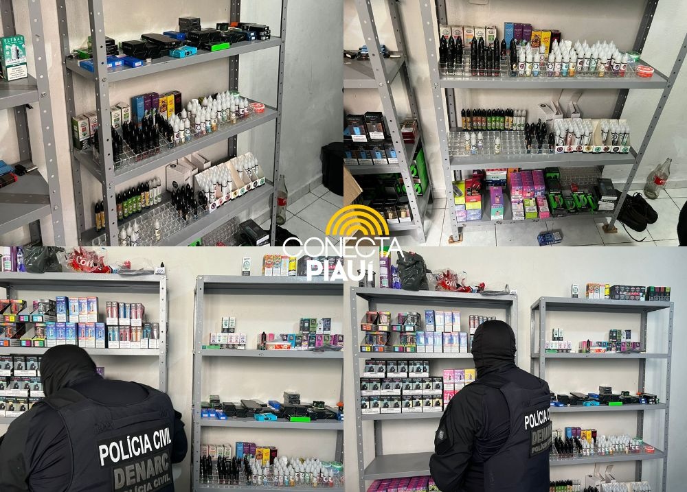 Operação DENARC-50 faz maior apreensão de vapes no Piauí e prende dois em Teresina
