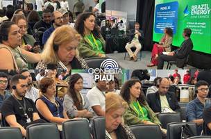 Painel 30 debate regulação e certificação do hidrogênio verde no cenário global (Foto: Conecta Piauí) Painel 30 debate regulação e certificação do hidrogênio verde no cenário global (Foto: Conecta Piauí)