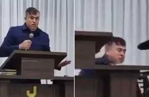Pastor morre durante pregação com transmissão ao vivo (Foto: Reprodução)