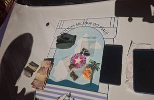 PM prende casal suspeito de tráfico de drogas e receptação em Teresina (Foto: Reprodução)