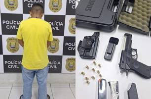 Polícia Civil apreende arma e munições e prende homem em flagrante em Teresina (Foto: Divulgação/Polícia Civil)