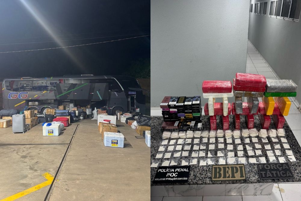 Polícia intercepta ônibus carregado de drogas em Colônia do Gurguéia