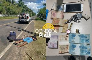 Polícia Militar recupera moto roubada e apreende arma de fogo em União (Foto: Reprodução)