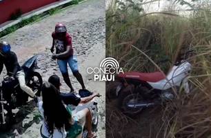 Polícia recupera duas motos roubadas após assalto na zona Sul de Teresina (Foto: Repórter 12/Conecta Piauí) Polícia recupera duas motos roubadas após assalto na zona Sul de Teresina (Foto: Repórter 12/Conecta Piauí)