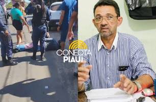 Policial civil é atingido por tiro acidental em frente ao Troca-Troca, em Teresina (Foto: Reprodução)