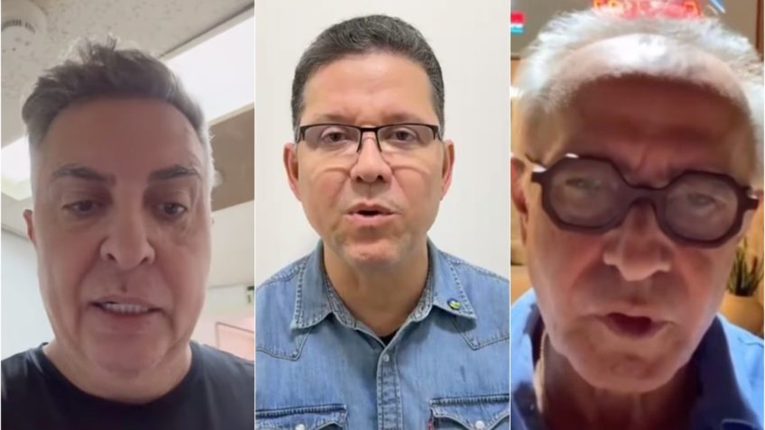 Prefeito de BH, Álvaro Damião, o governador de Rondônia, Marcos Rocha, e o prefeito de João Pessoa, Cícero Lucena