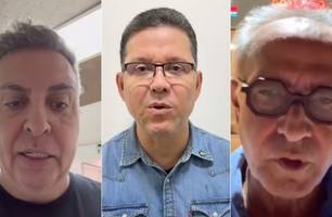 Prefeito de BH, Álvaro Damião, o governador de Rondônia, Marcos Rocha, e o prefeito de João Pessoa, Cícero Lucena (Foto: Reprodução/Redes Sociais)