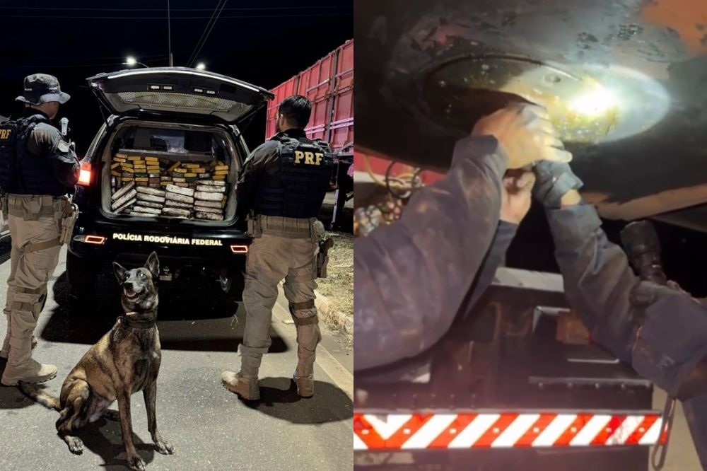 PRF apreende 210 kg de cocaína e 20 kg de skunk na BR-316 em Picos