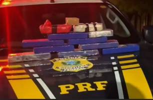 PRF prende foragido e apreende 10 kg de drogas durante abordagem em Bom Jesus (Foto: Divulgação/PRF)