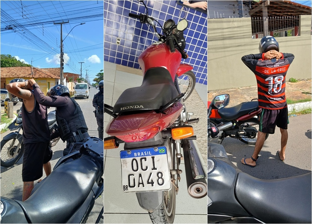 ROCAM apreende moto roubada e prende dois suspeitos por receptação Parnaíba