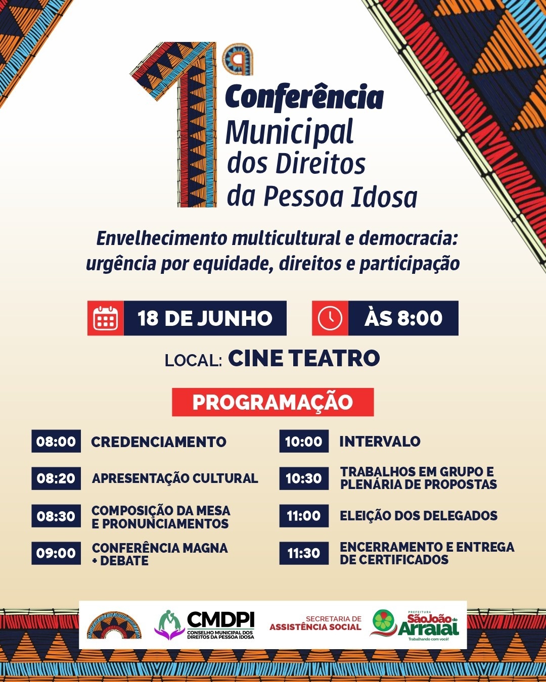 São João do Arraial realiza e 1ª conferência dos direitos da pessoa idosa