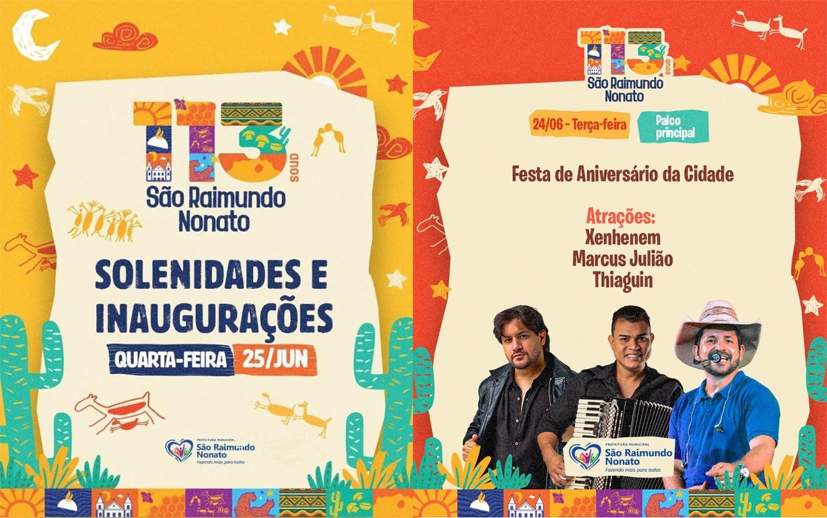 São Raimundo Nonato celebra 113 anos com shows e inaugurações