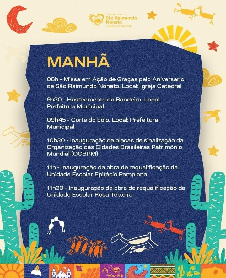 São Raimundo Nonato celebra 113 anos com shows e inaugurações