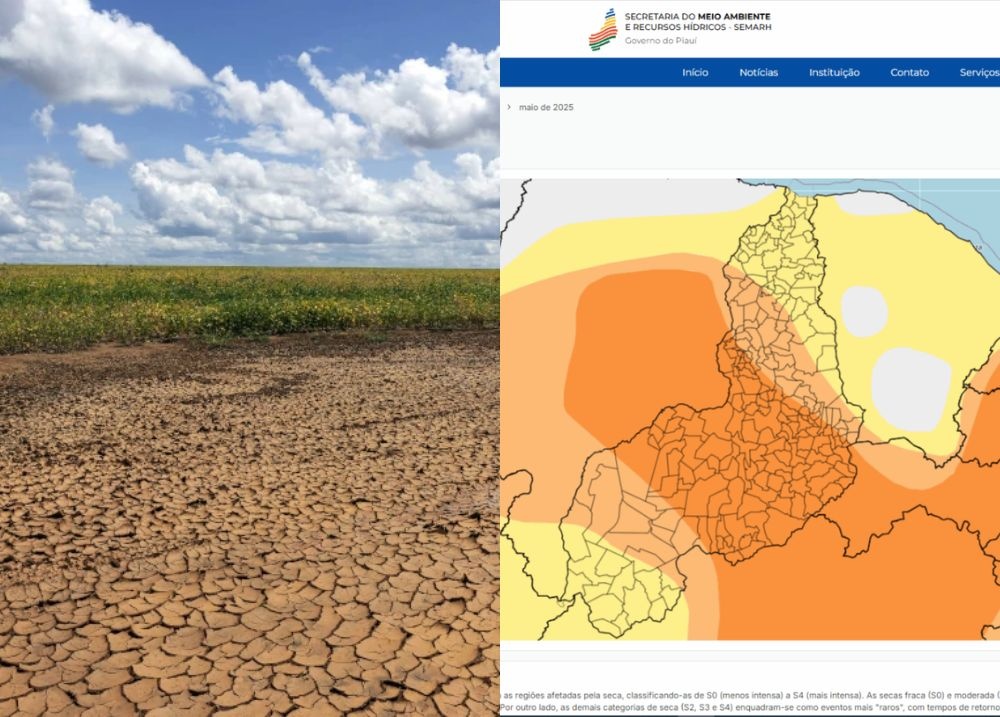 Seca avança no Piauí e Semarh lança mapa para mostrar situação por cidade