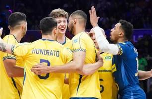 Seleção Brasileira de vôlei supera Ucrânia em jogo emocionante pela Liga das Nações (Foto: Reprodução/Redes Sociais) Seleção Brasileira de vôlei supera Ucrânia em jogo emocionante pela Liga das Nações (Foto: Reprodução/Redes Sociais)