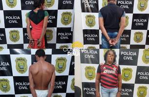 Suspeitos de furtos e homicídio são presos pela Polícia Civil em Oeiras (Foto: Reprodução)