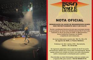 Whindersson Nunes remarca show em Belém após problema técnico de som (Foto: Reprodução/Instagram) Whindersson Nunes remarca show em Belém após problema técnico de som (Foto: Reprodução/Instagram)