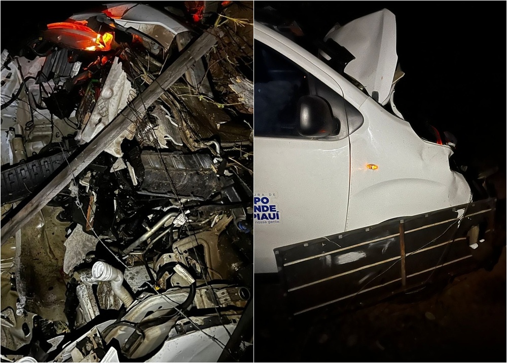 Ambulância colide com boi na pista e deixa cinco pessoas feridas no interior do PI