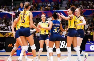 Brasil supera França por 3 sets a 2 na Liga das Nações de Vôlei (Foto: Reprodução) Brasil supera França por 3 sets a 2 na Liga das Nações de Vôlei (Foto: Reprodução)