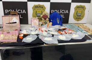 Casal é preso com cocaína escondida dentro de ursos de pelúcia em Teresina (Foto: Kassio Cavalcante/Conecta Piauí) Casal é preso com cocaína escondida dentro de ursos de pelúcia em Teresina (Foto: Kassio Cavalcante/Conecta Piauí)