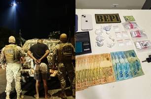 Casal é preso por tráfico de drogas após tentar fugir na zona Leste de Teresina (Foto: Divulgação/BEPI/Ascom) Casal é preso por tráfico de drogas após tentar fugir na zona Leste de Teresina (Foto: Divulgação/BEPI/Ascom)