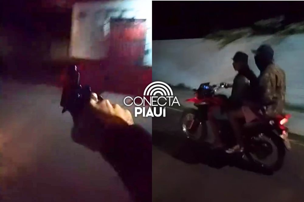 Criminosos disparam em via pública e gravam vídeo de intimidação em Teresina