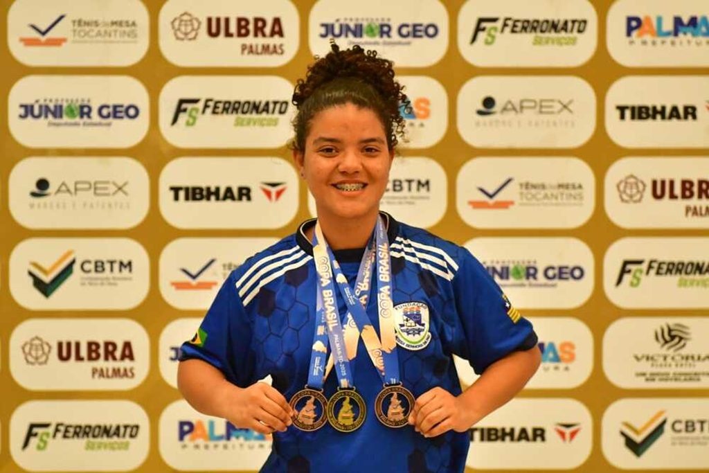 Estudante piauiense conquista 3 medalhas na Taça Brasil de Tênis de Mesa