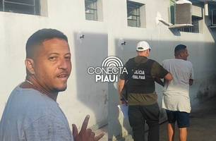 Foragido do sistema prisional de Altos é recapturado no Centro de Teresina (Foto: Repórter 12/Conecta Piauí) Foragido do sistema prisional de Altos é recapturado no Centro de Teresina (Foto: Repórter 12/Conecta Piauí)