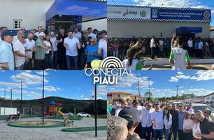 Governador entrega praça, estrada e grupamento da PM no município de Aroazes (Foto: Conecta Piauí) Governador entrega praça, estrada e grupamento da PM no município de Aroazes (Foto: Conecta Piauí)