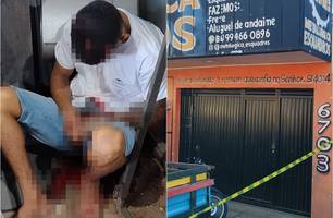 Homem é executado com tiros na cabeça na Zona Sudeste de Teresina (Foto: Repórter 12 / Conecta Piauí) Homem é executado com tiros na cabeça na Zona Sudeste de Teresina (Foto: Repórter 12 / Conecta Piauí)