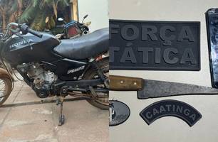 Homem é preso por ameaças e moto adulterada durante festejos no interior do Piauí (Foto: Reprodução)