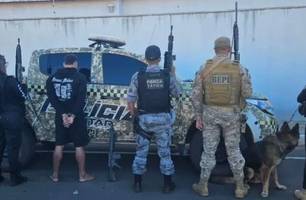 Jovem é preso após ameaçar comandante da PM e filha de 7 anos em Pio IX (Foto: Divulgação/PMPI) Jovem é preso após ameaçar comandante da PM e filha de 7 anos em Pio IX (Foto: Divulgação/PMPI)