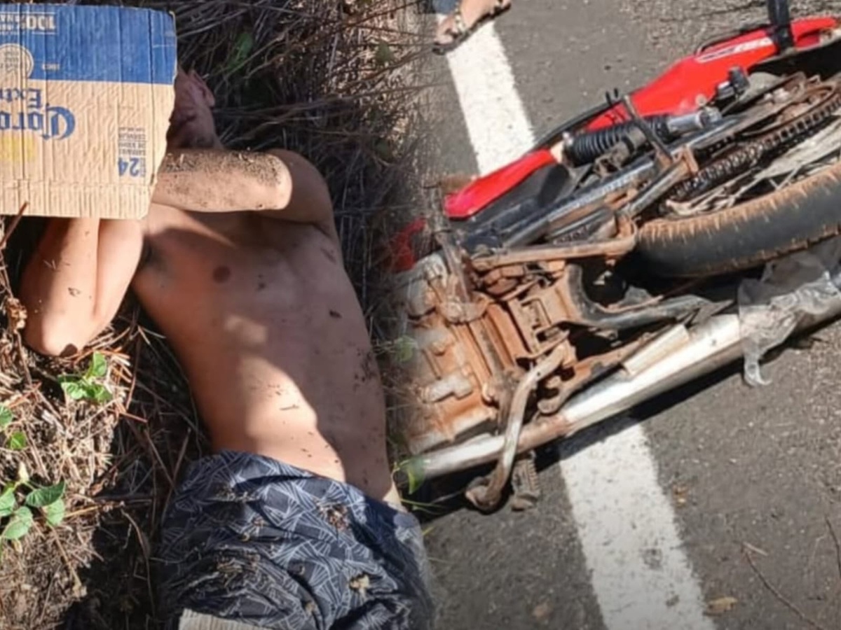 Jovem fica gravemente ferido em acidente na PI-115, em São Miguel do Tapuio