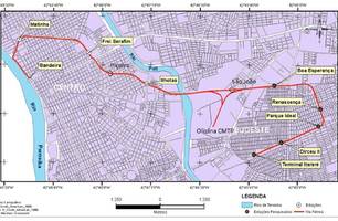 Linha do metrô de Teresina, do Itararé ao Centro (Foto: Reprodução) Linha do metrô de Teresina, do Itararé ao Centro (Foto: Reprodução)