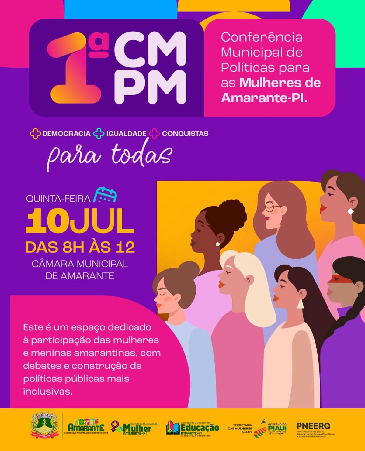 Município de Amarante realiza 1ª Conferência de Políticas para as Mulheres