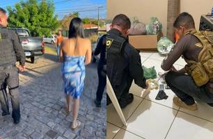 Operação Sheik: suspeita de assumir posto do marido em facção é presa no Piauí (Foto: Divulgação/Polícia Civil/Ascom) Operação Sheik: suspeita de assumir posto do marido em facção é presa no Piauí (Foto: Divulgação/Polícia Civil/Ascom)