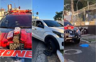PM apreende tabletes de maconha e prende dois homens após perseguição em Teresina (Foto: Reprodução)