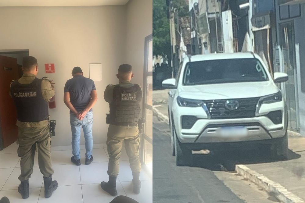 PM apreende veículo adulterado e leva motorista à delegacia em Avelino Lopes