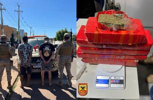 PM e PRF apreendem 4 kg de drogas e prendem dois homens na BR-407, em Picos (Foto: Divulgação/PMPI)