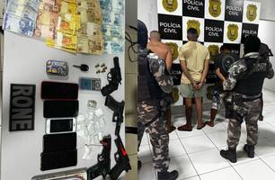 PM prende dupla com armas, drogas e celulares durante operação em Floriano (Foto: Reprodução) PM prende dupla com armas, drogas e celulares durante operação em Floriano (Foto: Reprodução)