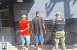PMPI apreende drogas e captura dupla em estrada vicinal de Avelino Lopes (Foto: Divulgação/PMPI/Ascom)