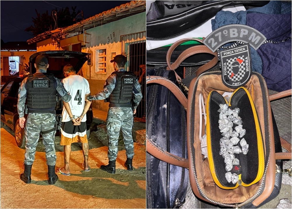 Polícia Militar prende suspeito de tráfico de drogas em Parnaíba