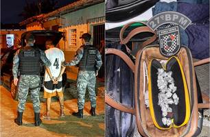 Polícia Militar prende suspeito de tráfico de drogas em Parnaíba (Foto: Reprodução)